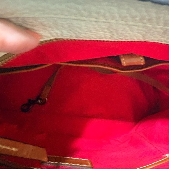 Dooney & Bourke Cream/Tan Pebbled Tote Shoulder Bag - Picture 12 of 15